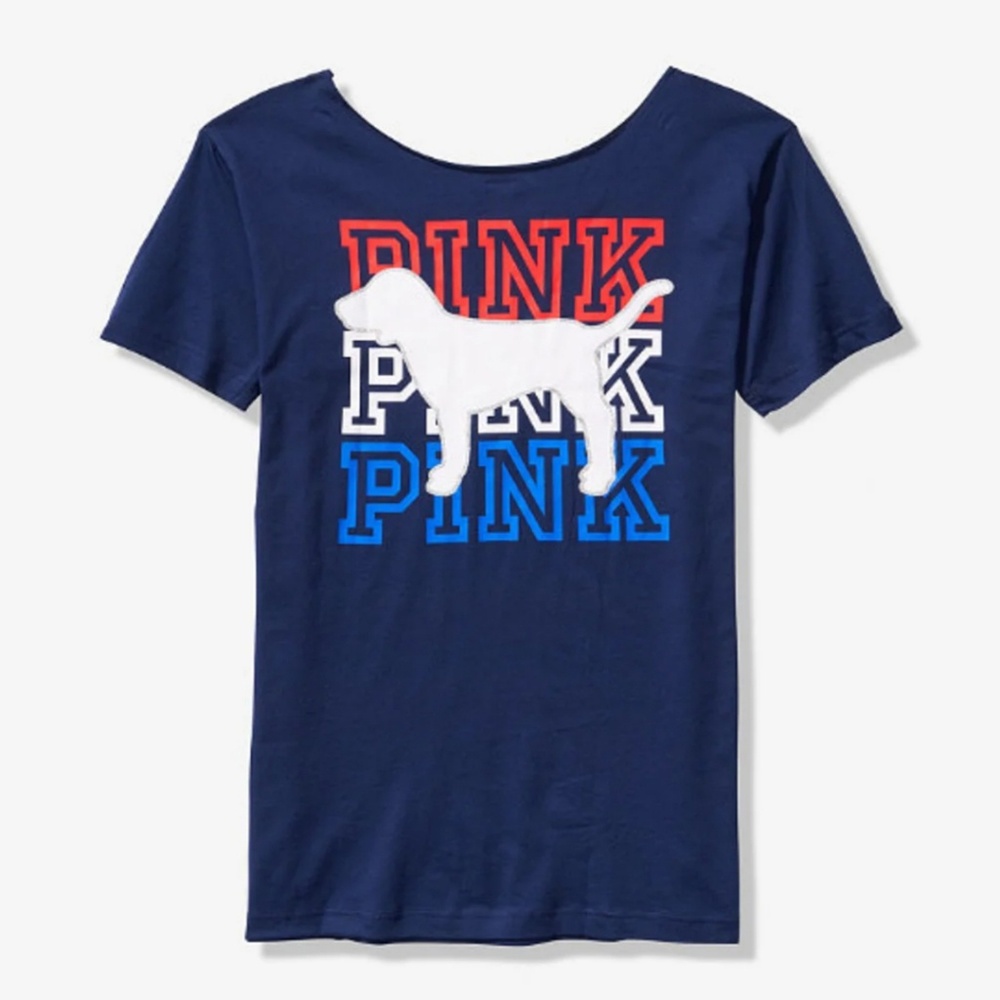 VS PINK OFF THE SHOULDER TEE LARGE